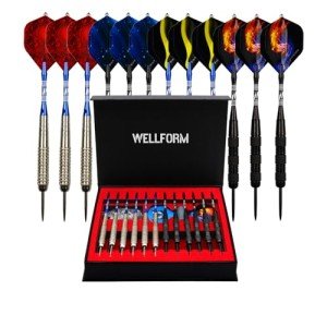 WELLFORM 12-Pack Metal Tip Darts Set