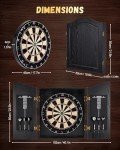Yirinatek Sisal Dart Board Cabinet Set - Black