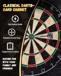 Yirinatek Sisal Dart Board Cabinet Set - Black