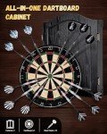 Yirinatek Sisal Dart Board Cabinet Set - Black