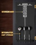 Yirinatek Sisal Dart Board Cabinet Set - Black