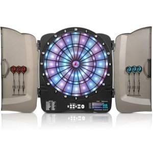 Illuminated Electronic Dart Board Cabinet Set