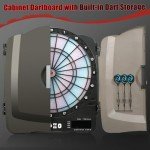 Illuminated Electronic Dart Board Cabinet Set