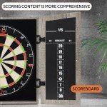 VONEZONE Dartboard Cabinet Set with Scoreboard & Darts