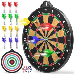 Magnetic Dart Board Set for Kids - 12 Darts