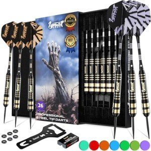 IgnatGames 6 pcs Professional Steel Tip Darts Set