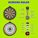 Magnetic Dart Board Set for Kids - 12 Darts