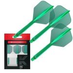 K-Flex No. 6 Green Dart Flights & Shafts - 3 Pack