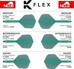 K-Flex No. 6 Green Dart Flights & Shafts - 3 Pack