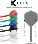 K-Flex No. 6 Green Dart Flights & Shafts - 3 Pack