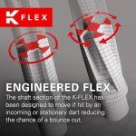K-Flex No. 6 Green Dart Flights & Shafts - 3 Pack