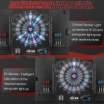 Illuminated Electronic Dart Board Cabinet Set