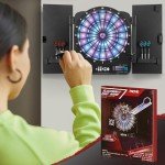Illuminated Electronic Dart Board Cabinet Set
