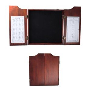 Mahogany Dartboard Cabinet with Scoreboard for Game Room