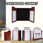 Mahogany Dartboard Cabinet with Scoreboard for Game Room
