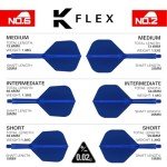 K-Flex Integrated Dart Flights & Shafts - Blue