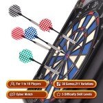 WIN.MAX LED Electronic Dart Board Set with Cabinet