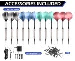 WIN.MAX LED Electronic Dart Board Set with Cabinet