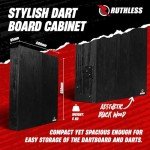 Ruthless Home Dart Board Set with Cabinet