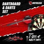 Ruthless Home Dart Board Set with Cabinet