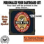 Personalized Dart Board Cabinet Set with Darts