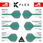 TARGET K-Flex Integrated Dart Flights and Shafts - Green