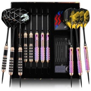 Turnart 12-Piece Steel Tip Darts Set