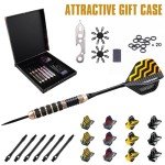 Turnart 12-Piece Steel Tip Darts Set