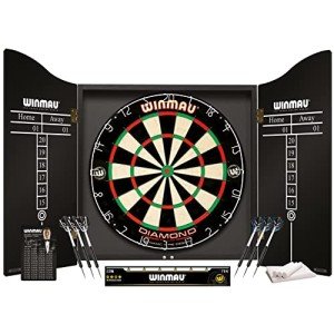 Winmau Professional Dart Set with Bristle Board & Cabinet