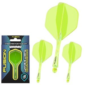 Winmau Fusion Fluoro Yellow Intermediate Dart Set