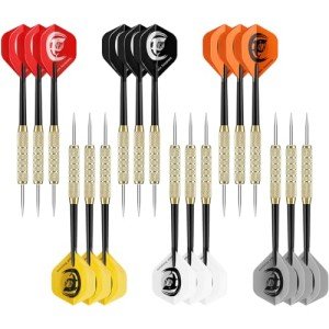 Accmor 18G Steel Tip Darts Set - 18 Pack
