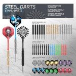 CyeeLife 18-Piece Professional Steel Darts Set