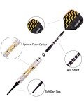 Darts Plastic Tip - Professional Soft Tip Darts Set for Electronic Dartboard 9 Pcs 18 Grams with 50 Extra Tips 9 Shafts 27 Flights Tool Kit Flight Protectors and Gift Darts Case (Blue)