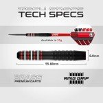 Winmau Darts - Masters Pro Premium Bristle Dartboard and Cabinet Set - Includes Dart Board, Cabinet, Darts, Flights, Shafts and Oche Strip - Professional Steel Tip Dartboard Set for Adults