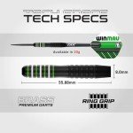 Winmau Darts - Masters Pro Premium Bristle Dartboard and Cabinet Set - Includes Dart Board, Cabinet, Darts, Flights, Shafts and Oche Strip - Professional Steel Tip Dartboard Set for Adults