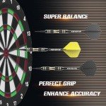 Wefely Darts Metal Tip Set, Darts Plastic Tip, Steel Tip Darts Set, Soft Tip Darts, Professional Metal Darts for Dartboard, Darts Case, 6 pcs 18 Grams