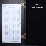 GSE Games & Sports Expert Professional Solid Wood Classic Official Size Dartboard Cabinet with Dart Scoreboard for Game Room. Dartboard & Darts Not Included (Black)
