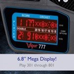 Viper by GLD Products 777 Electronic Dartboard Sport Size Over 40 Games Auto-Scoring LCD Cricket Display Impact-Tough Target for Lasting Durability and Ultra-Thin Spider for Fewer Bounce Outs with Soft Tip Darts, black, one size