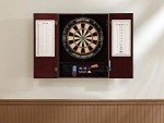 Viper Metropolitan Solid Wood Sisal/Bristle Steel Tip Dartboard Cabinet: Cabinet Only (No Dartboard), Mahogany Finish