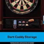 Viper Metropolitan Solid Wood Sisal/Bristle Steel Tip Dartboard Cabinet: Cabinet Only (No Dartboard), Mahogany Finish