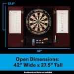 Viper Metropolitan Solid Wood Sisal/Bristle Steel Tip Dartboard Cabinet: Cabinet Only (No Dartboard), Mahogany Finish