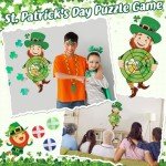 Seenelling St Patricks Day Dart Board Game Set Large 23.6 x 31.5in Dart Board Games with 6 Sticky Balls Irish Party for St' Patricks Day Party Throwing Indoor Outdoor Yard Toss(Shamrock)