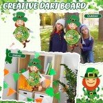 Seenelling St Patricks Day Dart Board Game Set Large 23.6 x 31.5in Dart Board Games with 6 Sticky Balls Irish Party for St' Patricks Day Party Throwing Indoor Outdoor Yard Toss(Shamrock)