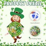 Seenelling St Patricks Day Dart Board Game Set Large 23.6 x 31.5in Dart Board Games with 6 Sticky Balls Irish Party for St' Patricks Day Party Throwing Indoor Outdoor Yard Toss(Shamrock)