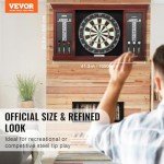 VEVOR Dart Board Cabinet Set, Ready-to-Play Bundle Official Size Dartboard Cabinet Set, Steel Tip Dart Cabinet, Features Easy Assembly, Complete with All Accessories, Perfect for Cricket Games