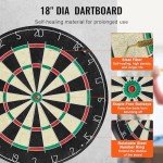 VEVOR Dart Board Cabinet Set, Ready-to-Play Bundle Official Size Dartboard Cabinet Set, Steel Tip Dart Cabinet, Features Easy Assembly, Complete with All Accessories, Perfect for Cricket Games