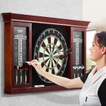 VEVOR Dart Board Cabinet Set, Ready-to-Play Bundle Official Size Dartboard Cabinet Set, Steel Tip Dart Cabinet, Features Easy Assembly, Complete with All Accessories, Perfect for Cricket Games