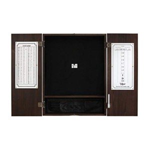 Viper by GLD Products 40-0407 Metropolitan Sisal/Bristle Steel Tip Dartboard Cabinet: Cabinet Only (No Dartboard), Espresso Finish
