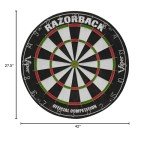 Viper Metropolitan Solid Wood Cabinet & Sisal/Bristle Dartboard Ready-to-Play Bundle: Premium Set (Razorback Dartboard and Darts), Oak Finish