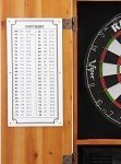Viper Metropolitan Solid Wood Cabinet & Sisal/Bristle Dartboard Ready-to-Play Bundle: Premium Set (Razorback Dartboard and Darts), Oak Finish